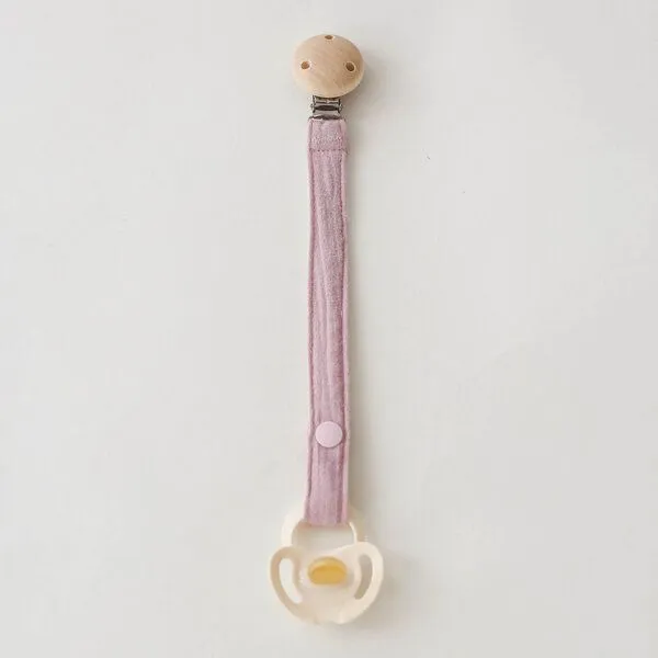 NoniKids Berlin Musselin Schnullerband in 11 Farben | NoniKids Berlin, Rosa, – Produktbild 1 von 4