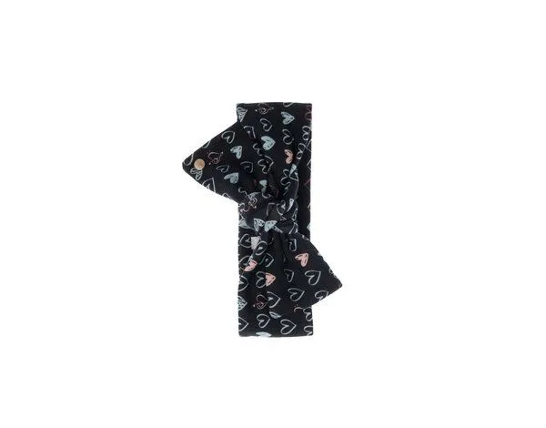 Marraine Kids Marraine Kids Stirnband aus Bio Baumwolle "Cosy", Schwarz/herzchen, – Produktbild 1 von 3