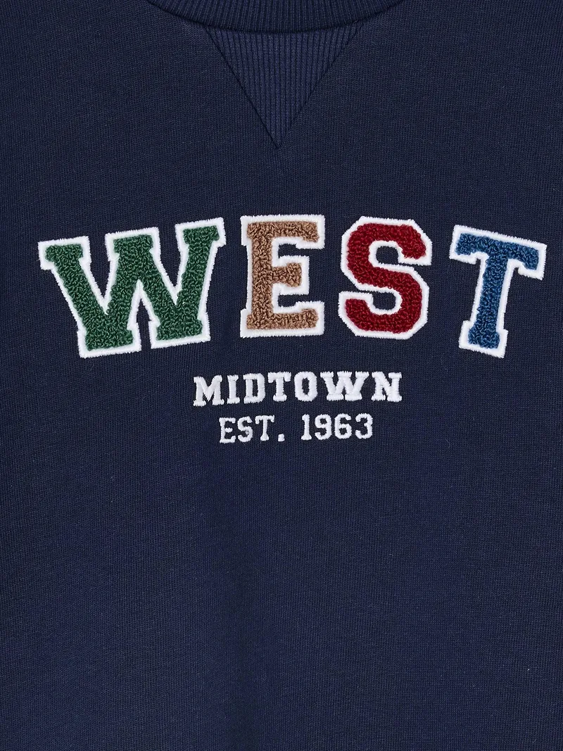 Vertbaudet Jungen Shirt mit Ftee-Motiv und Baumwolle, Marine, – Produktbild 2 von 2