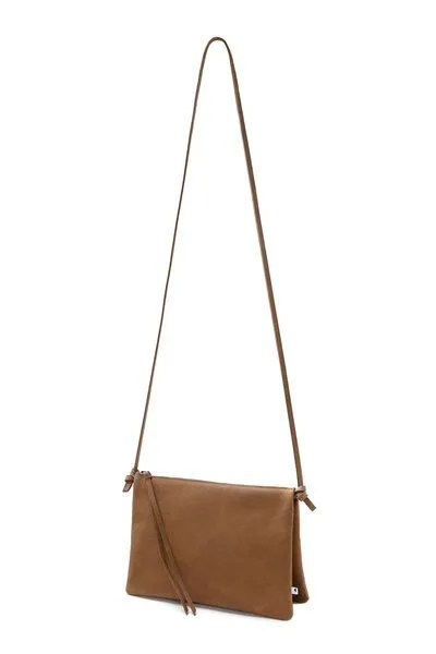 ELEKTROPULLI ELEKTROPULLI Lederhandtasche ELLA mit zwei Fächern, Braun, – Produktbild 1 von 4