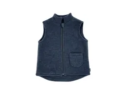 Maximo Kinder Weste Bio-Schurwolle Fleece jeans-meliert Gr. 86/92 – Produktbild 1 von 1