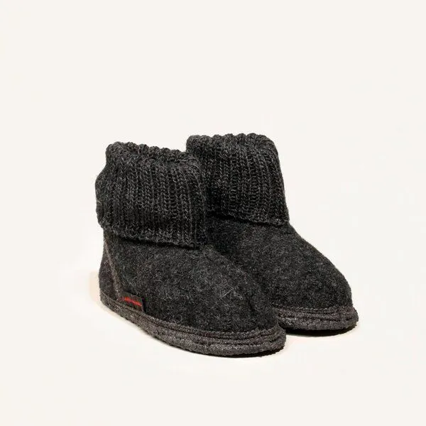 Kitz-Pichler Kitz-Pichler Walkpantoffel Oetz Kinder, Schwarz, – Produktbild 1 von 4