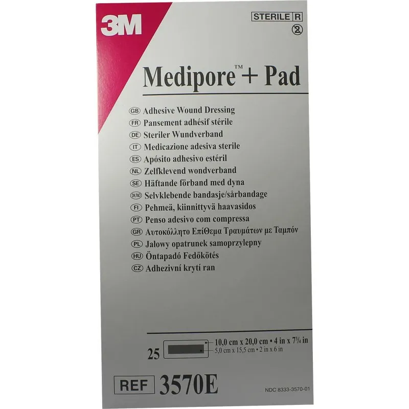 Solventum Germany MEDIPORE Plus Pad 3570E steriler Wundverband 25 St Verband – Produktbild 1 von 1