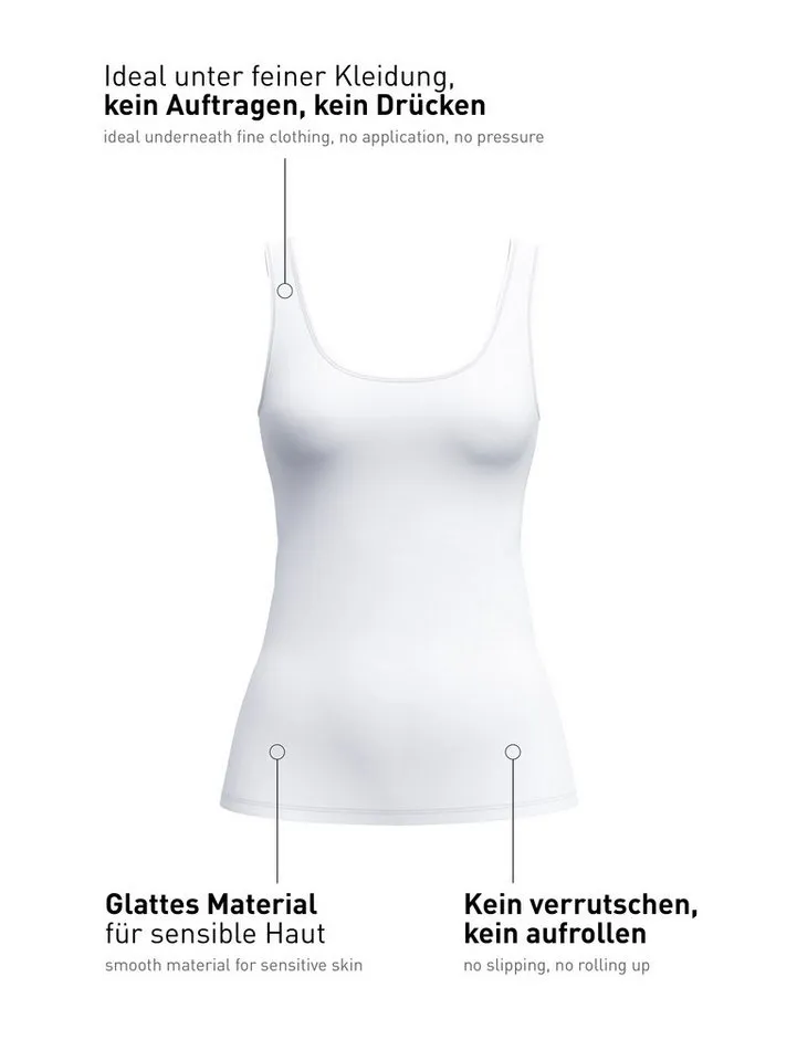 CALIDA CALIDA Unterhemd Sleek Skin Rundhalsausschnitt, Single-Jersey-Qualität, Weiß, – Produktbild 5 von 5