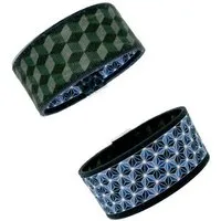Seegarn Seegarn Wende-Armband 3cm, Würfel (oliv) / grafisch (navy), – Produktbild 1 von 1