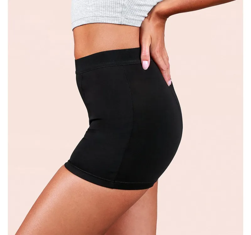 Taynie Taynie Periodenslip Shorts ultra - Periodenunterwäsche sehr starke Blutung - Damen (Spar-Set, 3-St., 3er-Pack) Auslaufsichere Periodenunterwäsche / Periodenslip aus Bio Baumwolle, Schwarz, – Produktbild 4 von 5