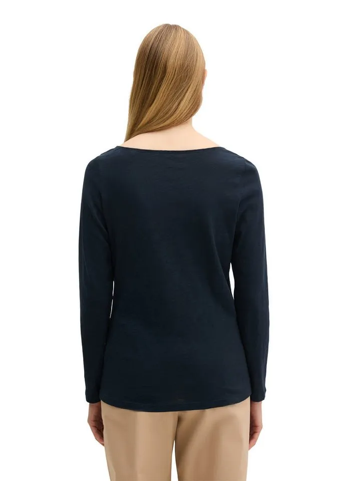 Marc O'Polo Marc O'Polo Longsleeve regular aus Organic Cotton, Blau, – Produktbild 2 von 5