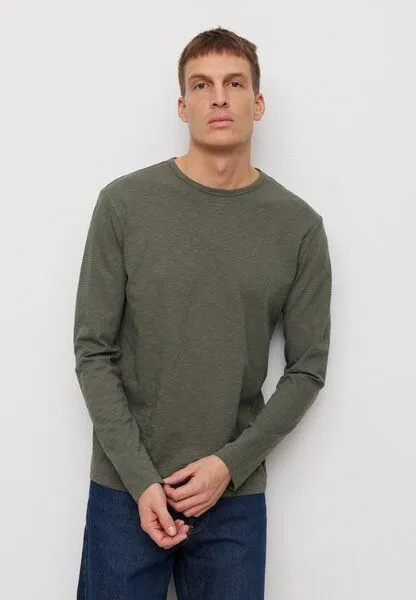 recolution Herren Slub Longsleeve aus Bio-Baumwolle - MACA - recolution, Dark khaki (grün), – Produktbild 2 von 4