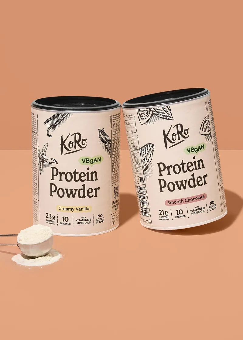 KoRo Vegan Protein Powder Duo | 2 x 300 g – Produktbild 1 von 2