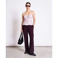 JAN N JUNE JAN N JUNE Spaghettiträger-Top EBUR mit Bindedetails, Light orchid striped, – Produktbild 1 von 1