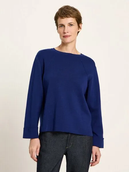 LANIUS LANIUS Pullover in Punto Milano, Purple blue, – Produktbild 1 von 4