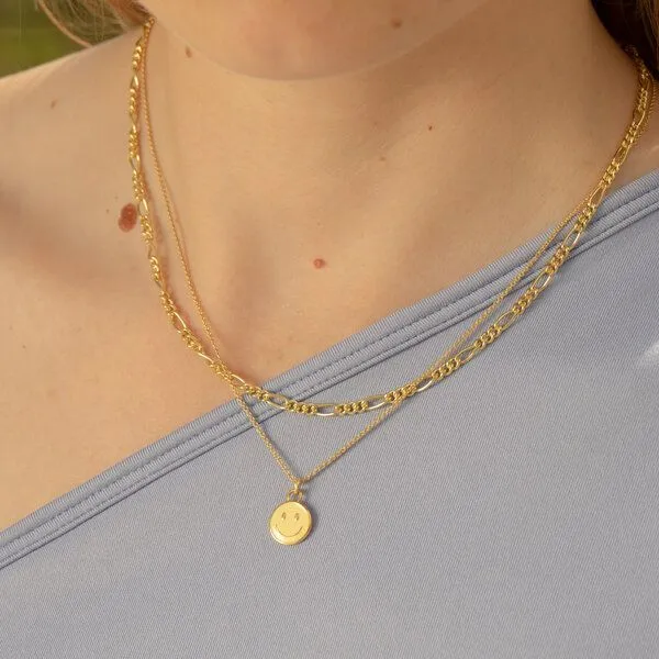 Paeoni Colors Paeoni Colors Smiley-Halskette aus 18k Gold Vermeil, 925 Sterling Silber – Produktbild 3 von 4