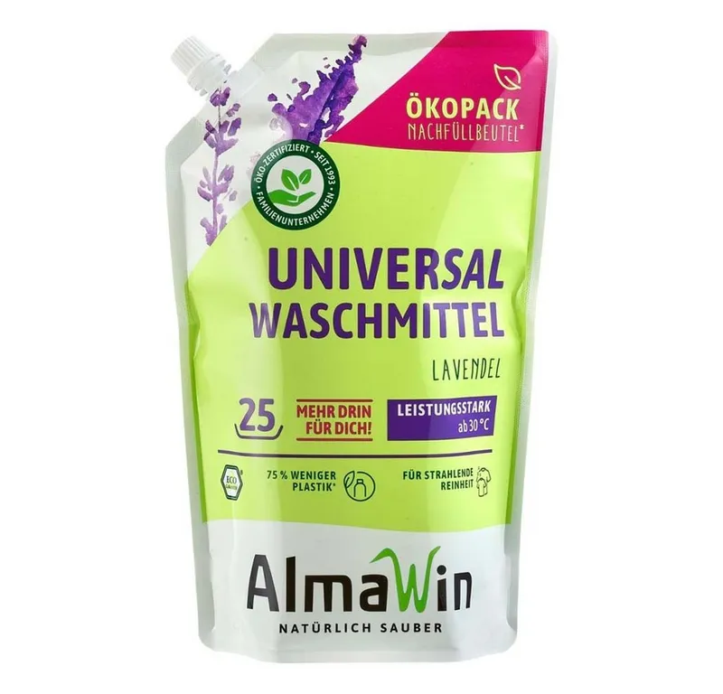 AlmaWin AlmaWin Waschmittel - flüssig Beutel 1,5L Vollwaschmittel – Produktbild 1 von 5