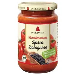 Zwergenwiese Zwergenwiese Saucen Tomatensauce - Linsen Bolognese 340ml – Produktbild 2 von 2