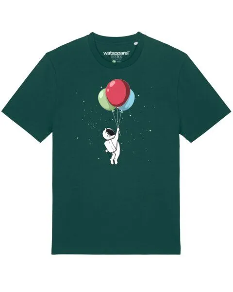 watapparel watapparel T-Shirt Unisex Little Balloon Astronaut, Glazed green, – Produktbild 1 von 3