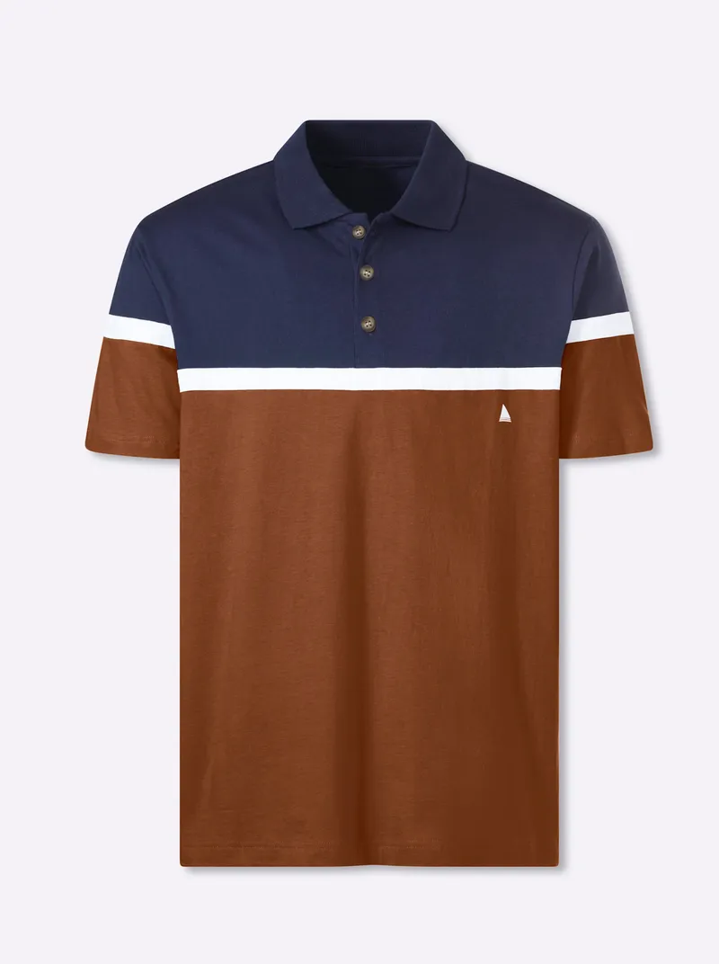 Catamaran Kurzarmshirt marine-cognac, Marine-cognac, – Produktbild 2 von 2