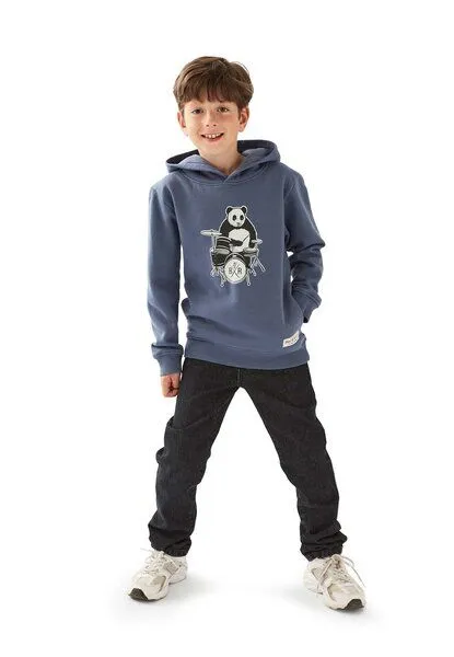 Band of Rascals Band of Rascals Panda Hooded, Dove-blue, – Produktbild 3 von 4