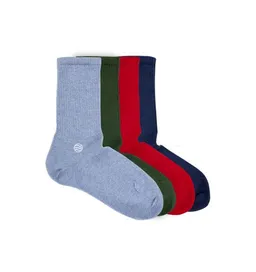 Natural Vibes Bunte Tennissocken | Bio GOTS | Rot | Blau | Grün | Hellblau | Natural Vibes Originals | Socken | Herren Damen – Produktbild 1 von 1