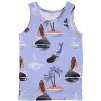 Walkiddy Kinder Unterhemd GOTS-zertifiziert aus Bio-Baumwolle, lila mit Meerjungfrauen-Print „Mermaids“, ärmellos, weich & hautfreundlich – Walkiddy – Produktbild 1 von 1