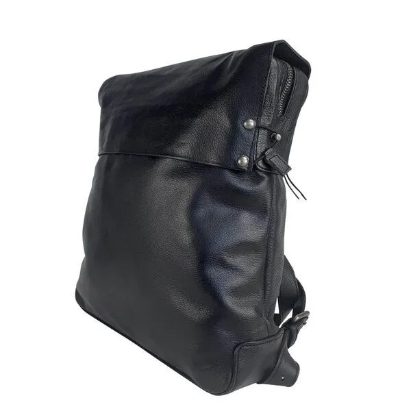 manbefair manbefair Damen Rucksack Miss Lola aus Leder und Bio-Baumwolle, Schwarz, – Produktbild 4 von 4