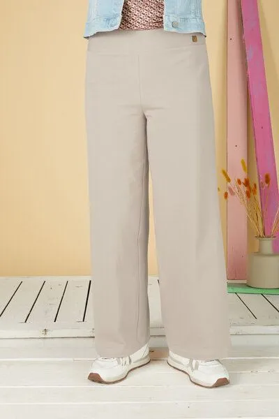 La Gitana La Gitana Lange Damenhose Bio-Baumwolle „Anouk“ – Loose Fit, fair & nachhaltig produziert, Sand, – Produktbild 3 von 4