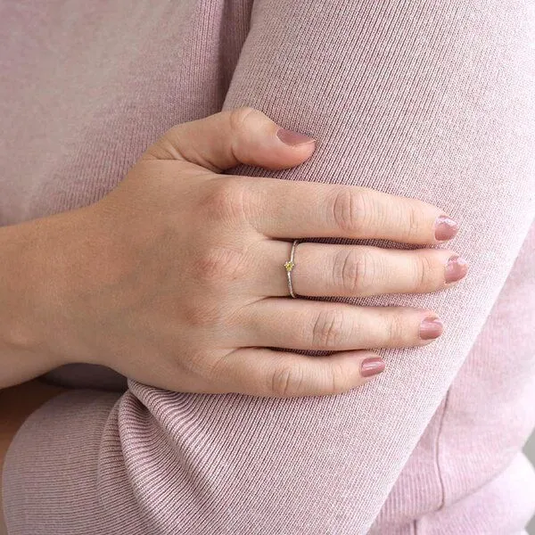 Eppi Eppi Ring mit gelben Diamanten Milan, Silber, – Produktbild 2 von 3