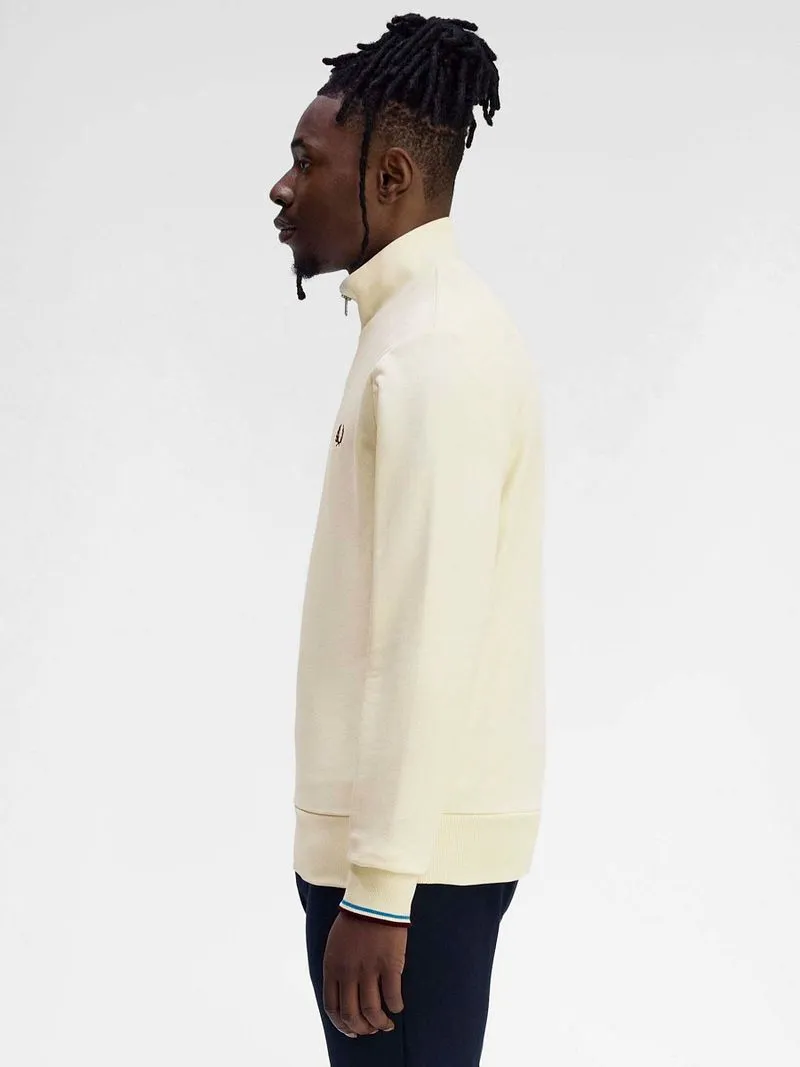 Fred Perry Fred Perry Half Zip Pullover Ecru - Größe XL, Beige, – Produktbild 3 von 5