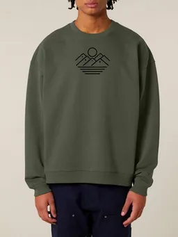 Human Family Human Family Bio Unisex oversize Sweatshirt - "Mountain Silhouette" – Produktbild 1 von 1