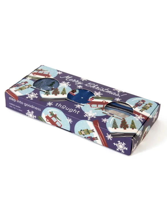 Thought Sockenbox Modell: Wintery Scene, Blue/grey marl, – Produktbild 1 von 1