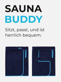 Sowel Saunatuch Saunakilt - Sauna Buddy, 100% Bio-Baumwolle, 60x140 cm – Produktbild 1 von 1