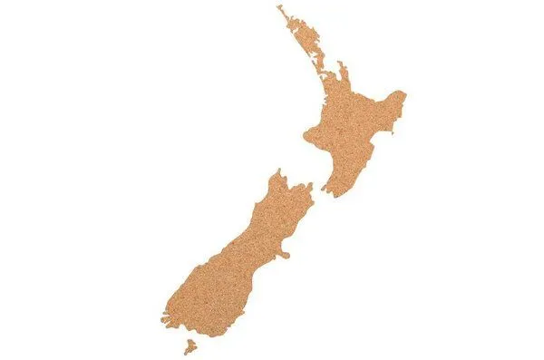 Kork-Deko Kork-Deko Neuseeland als Pinnwand aus Kork XXL ca. 130x60 cm | Umriss Neuseeland – Produktbild 2 von 2