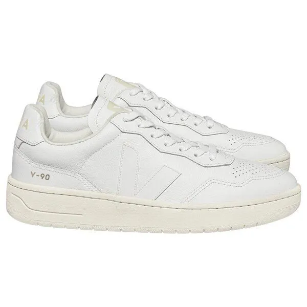 Veja Veja Herren-Sneakers V-90 OT Leather Extra White – Produktbild 1 von 1