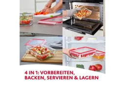 EMSA EMSA Frischhaltedose "Clip & Close" aus Glas, rechteckig, 3,0 l – Produktbild 1 von 1