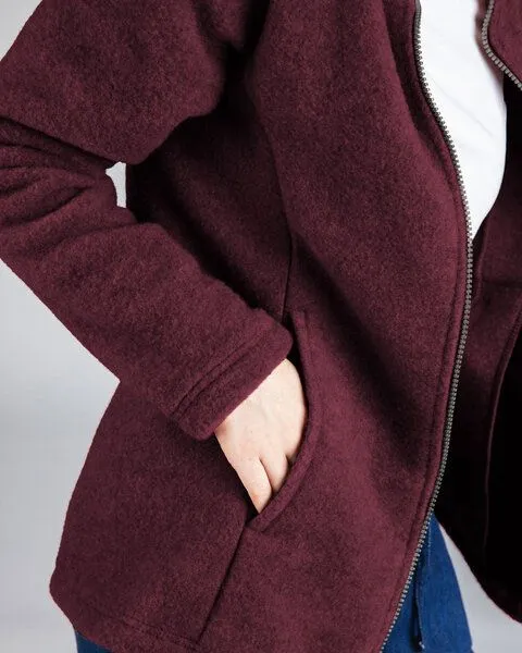 Engel Engel Damen Fleece-Jacke mit Reißverschluss Schurwolle, Schilf-melange, – Produktbild 4 von 4
