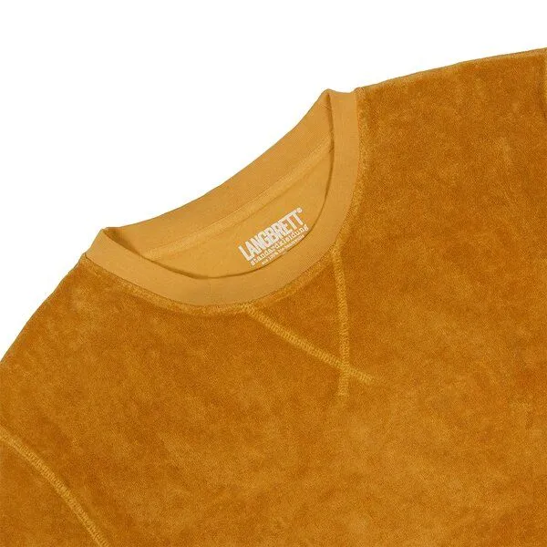 LANGBRETT LANGBRETT Frottee Sweater Männer, Curry (gelb), – Produktbild 4 von 4