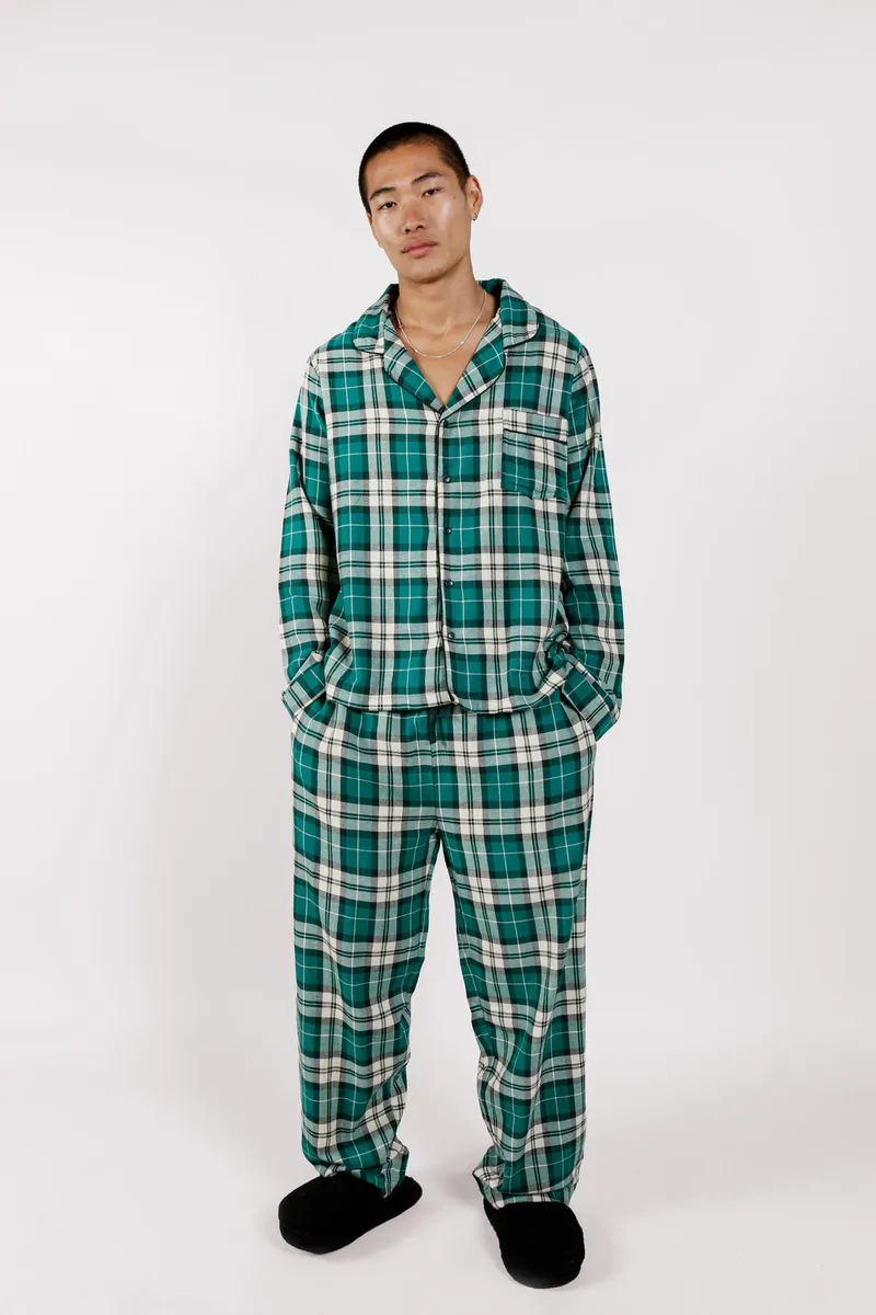 KOMODO KOMODO Herren vegan Pyjama-Set Jim Jam Grün, Grün, – Produktbild 1 von 2