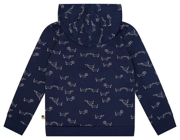 loud + proud loud + proud Kinder Sweatjacke mit Kapuze, GOTS-zertifiziert, Ultramarine(blau), – Produktbild 2 von 3