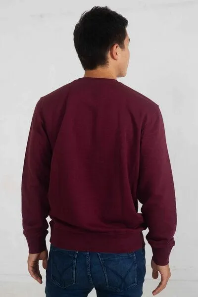Kultgut Kultgut Pro Planet Biobaumwolle & Upcycling - Supersoft Sweatshirt - Pullover /Weinrot, Weinrot, – Produktbild 4 von 4
