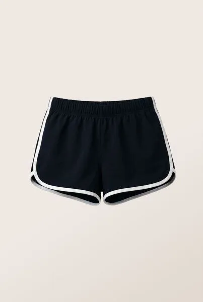 THE FACE OF ELEMENTS The Face of Elements Statement - Fitted Sweatpant Shorts aus 100% Bio-Baumwolle, Black (schwarz), – Produktbild 4 von 4