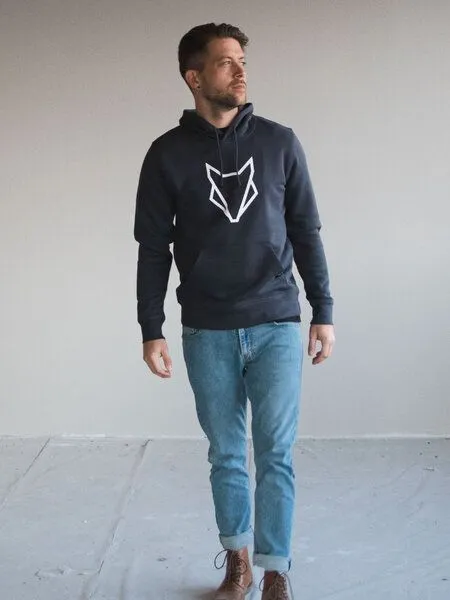 VEROIKON Unisex Fuchs-Hoodie back to Nature VEROIKON, Anthrazit-blau, – Produktbild 2 von 4