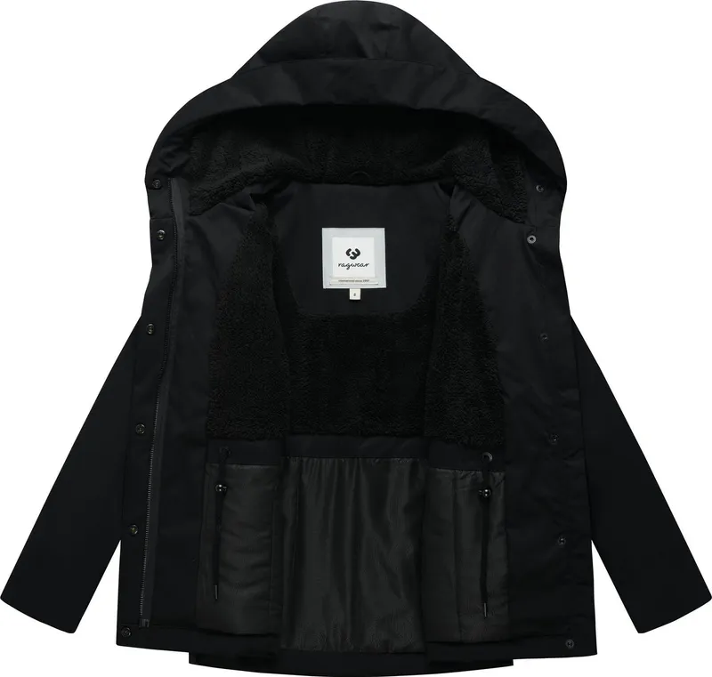 ragwear ragwear Outdoorjacke Padmini B Y Wasserdichte Übergangsjacke mit Taillenzugkordel, Schwarz, – Produktbild 1 von 5