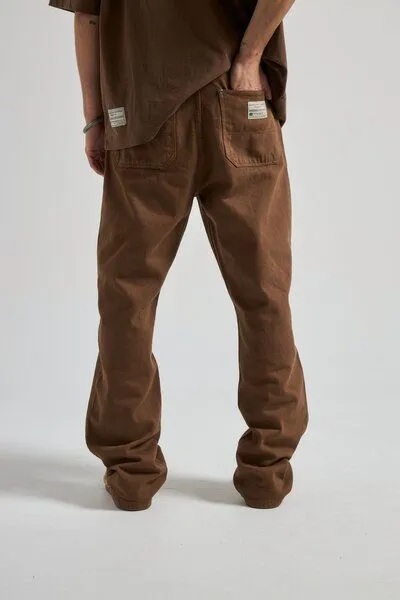 Trendsplant Trendsplant Operator Pants Saddle Brown, Braun, – Produktbild 3 von 4