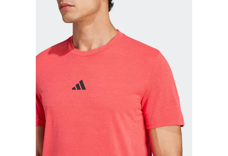 adidas Performance adidas Performance T-Shirt DESIGNED FOR TRAINING WORKOUT mit Rundhalsausschnitt, ohne Verschluss, sportlicher Stil, Rot, – Produktbild 2 von 3