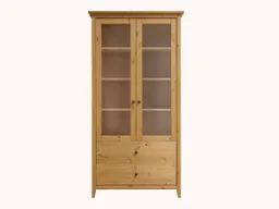 Vitrine "Tusa" | H200xB58xT40 cm | gelaugt/geölt – Produktbild 1 von 1