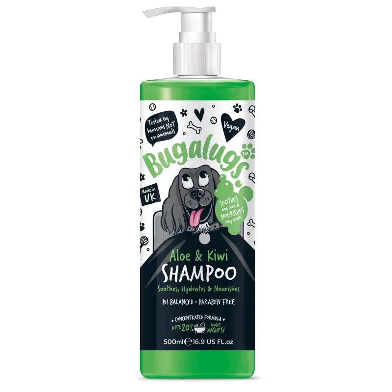 Bugalugs Bugalugs Aloe & Kiwi – Feuchtigkeitsspendendes Hundeshampoo für langanhaltende Frische 500ml – Produktbild 1 von 2