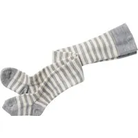 grödo Kinder Strumpfhose hellgrau-geringelt Gr.1-2, Grau, mehrfarbig, – Produktbild 1 von 1
