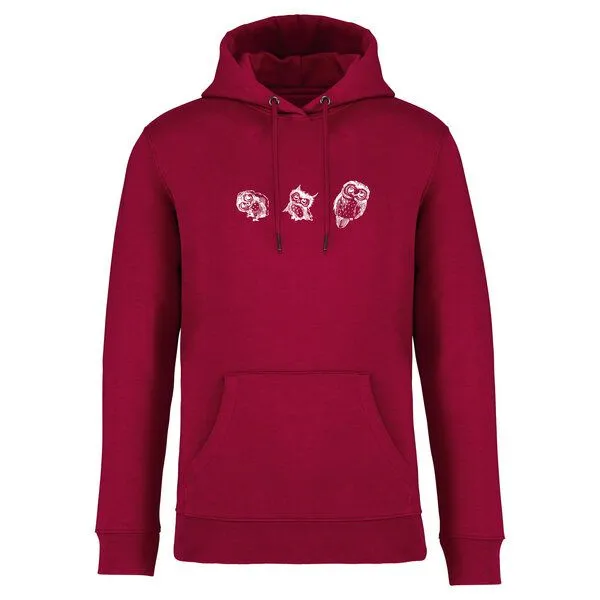 Greenspired Greenspired Basic Bio Unisex Hoody Nr. 4 Three Owls 350g/m² XXS - 3 XL, Hibiskus, – Produktbild 1 von 1