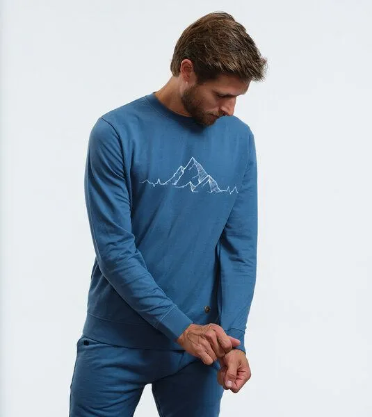 Gary Mash GARY MASH Sweatshirt James Mountainbeat aus Biobaumwolle, Petrol, – Produktbild 1 von 4