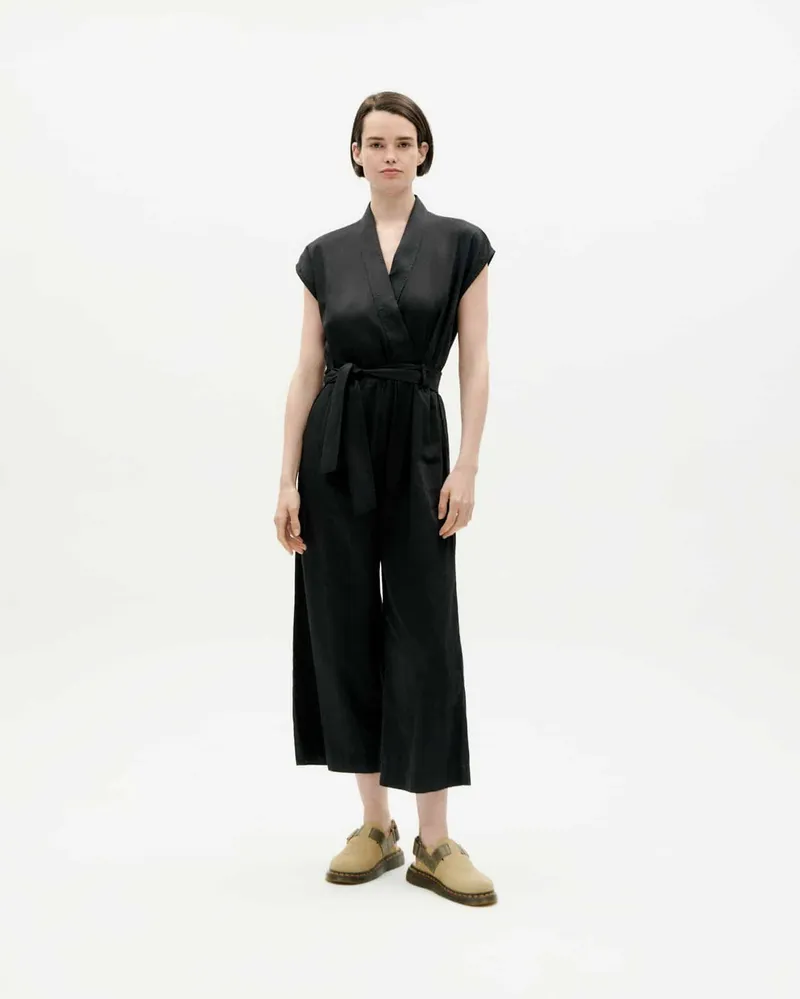 thinking mu Thinking MU Damen vegan Jumpsuit Malawi Schwarz, Schwarz, – Produktbild 1 von 3
