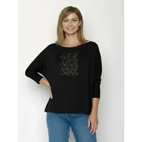 GreenBomb GREENBOMB Leafline Simper - Gemütliches Longsleeve aus Viskose (LENZING ECOVERO) Mix / hochwertiger Print / Fair & Vegan – Produktbild 1 von 1